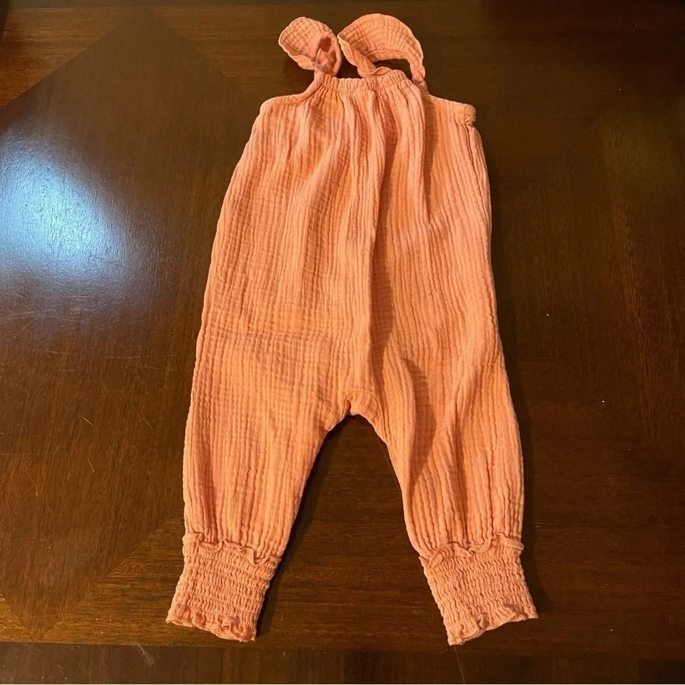 Modern Moments by Gerber | Flutter Sleeve Gauze Romper | 12 mo